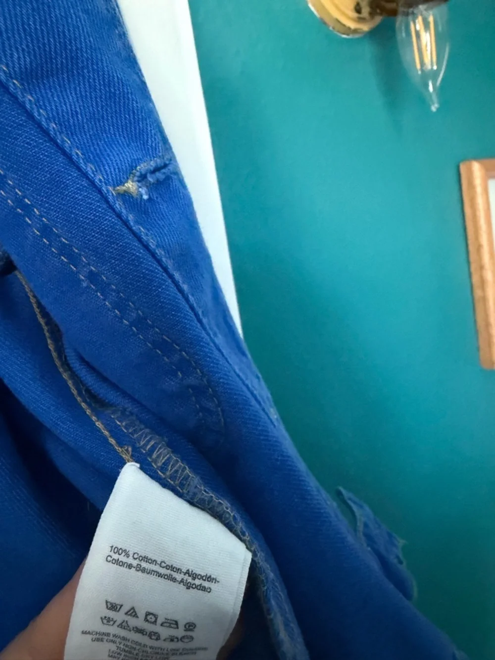 Free People Blue Eisenhower Slouchy Denim Jacket - Picture 5 of 6